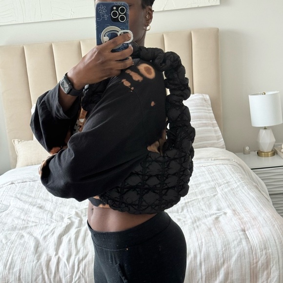 Black Crossbody Shoulder Bag Adjustable Strap - Picture 3 of 12